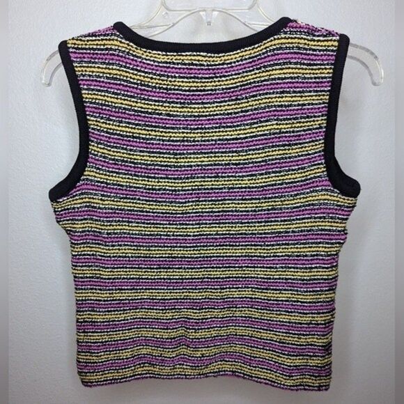 St John sport crochet knit tank shell sweater - Picture 4 of 6